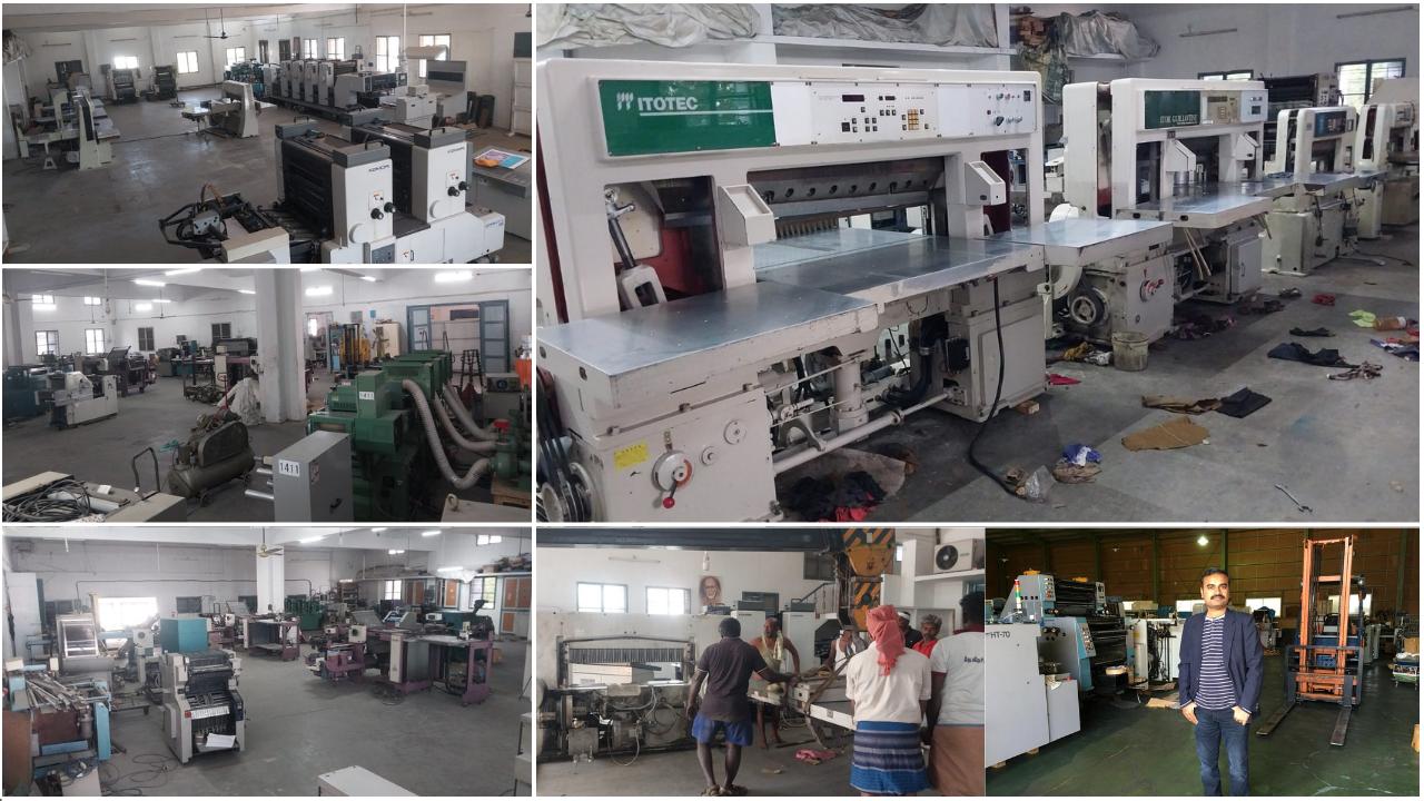 Inside the Unique Press workshop — printing and finishing machines with our team